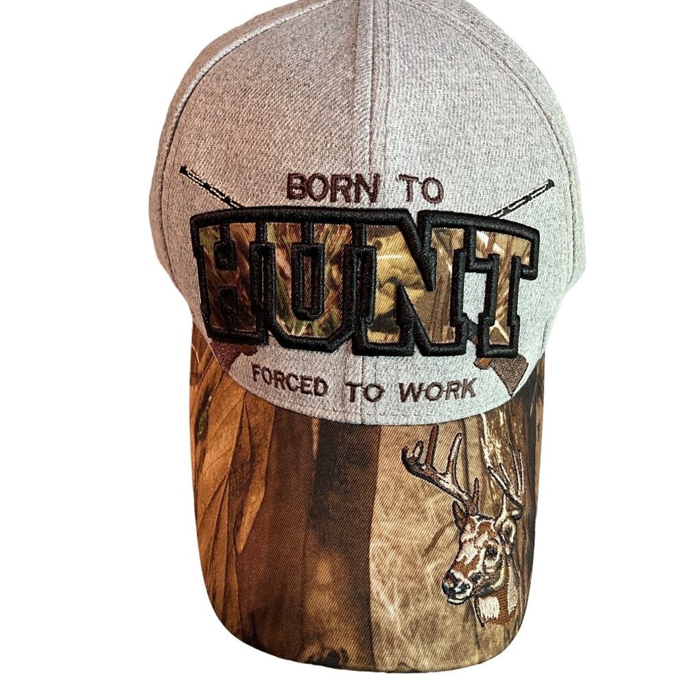 Born To Hunt Forced To‎ Work Cap By EZCap